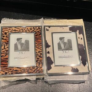 Aaron Brothers Animal Print Picture Frame Duo
